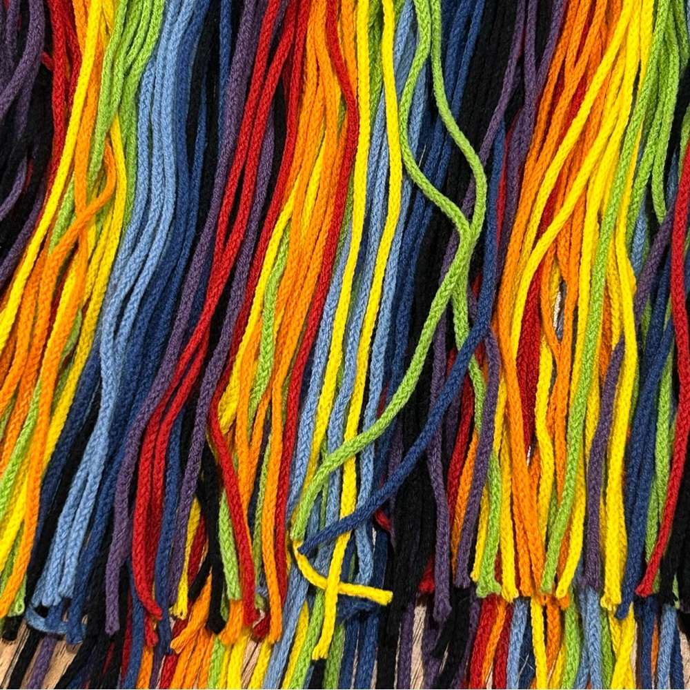 Multi Colored Winter Knit Scarf - image 7